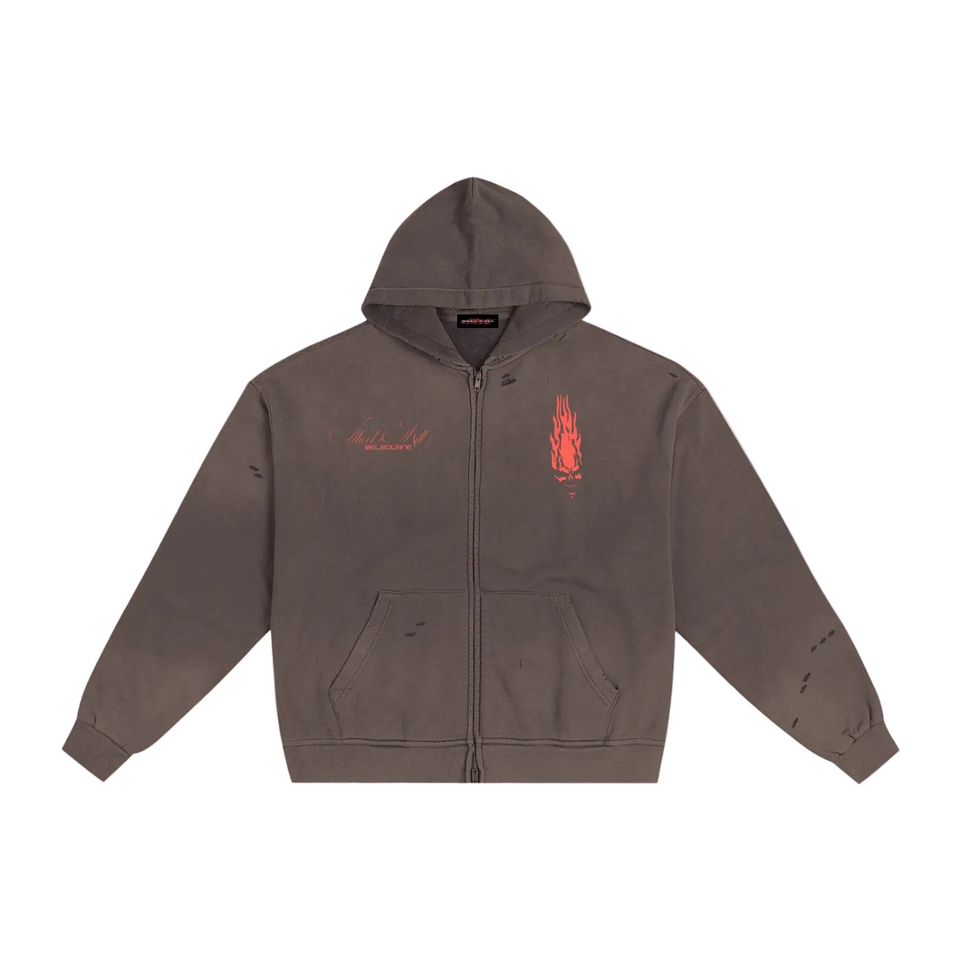 S2K Signature Sunfade Zip Hoodie – Red