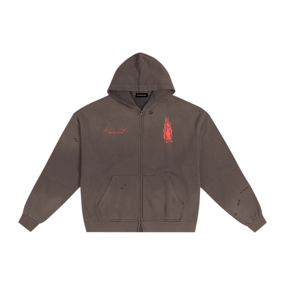 S2K Signature Sunfade Zip Hoodie – Red