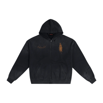 S2K Signature Sunfade Zip Hoodie – Brown