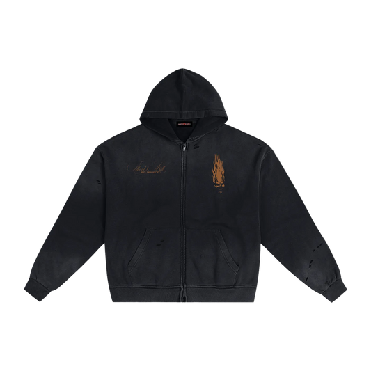 S2K Signature Sunfade Zip Hoodie – Brown