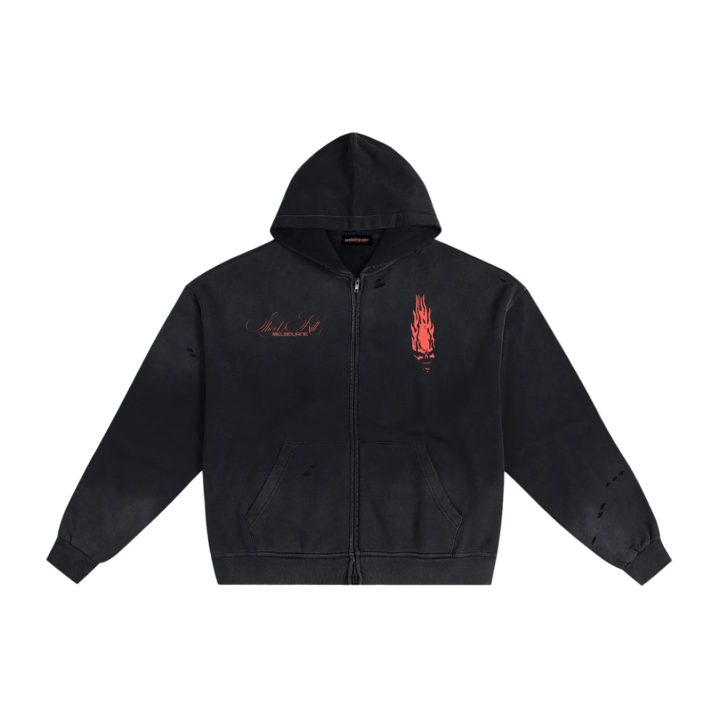 S2K Signature Sunfade Zip Hoodie – Red