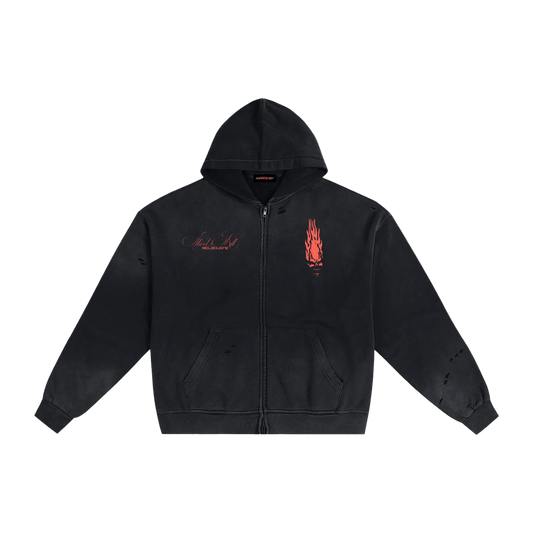 S2K Signature Sunfade Zip Hoodie – Red